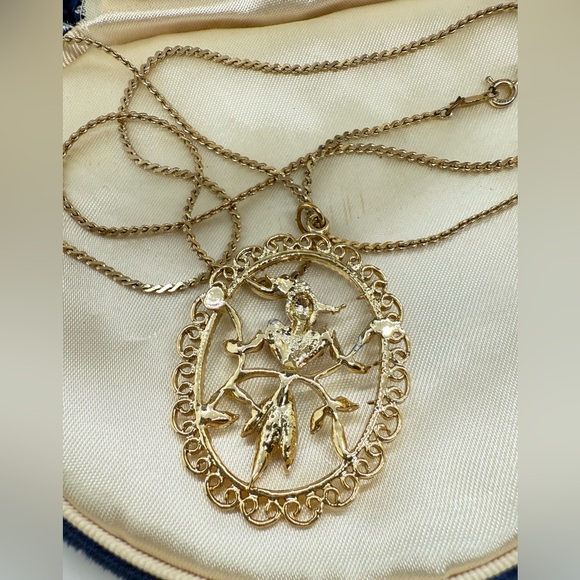 Vintage Rhinestone Bird GF Necklace - Picture 4 of 12